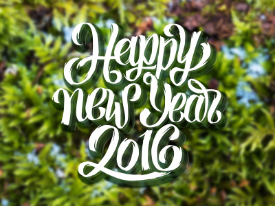Happy new year 2016 2016 blur calligraphy christmas greetings happy lettering new year typography winter