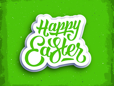 Happy Easter Lettering background easter happy easter lettering text type typography vector vintage