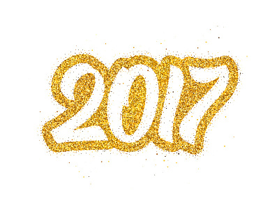 New Year 2017 vector greeting card design