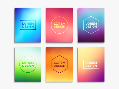 Brochure covers design abstract background blur brochure collection colorful cover design magazine vector