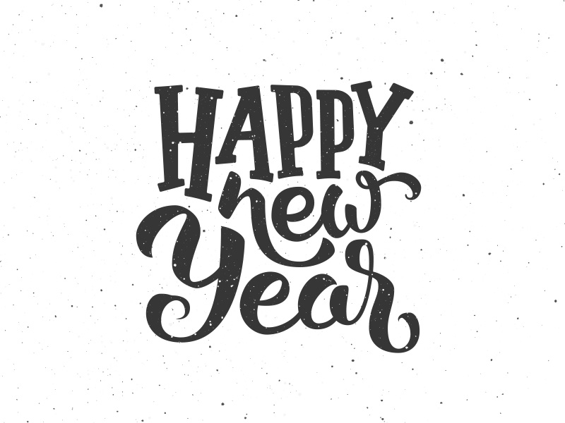 Happy New Year lettering by Yurlick on Dribbble