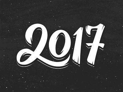 Lettering for 2017 New Year 2017 background black calligraphy lettering new year number typography vector vintage