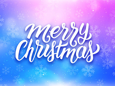 Merry Christmas shiny background with lettering