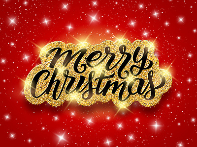 Merry Christmas greeting card design