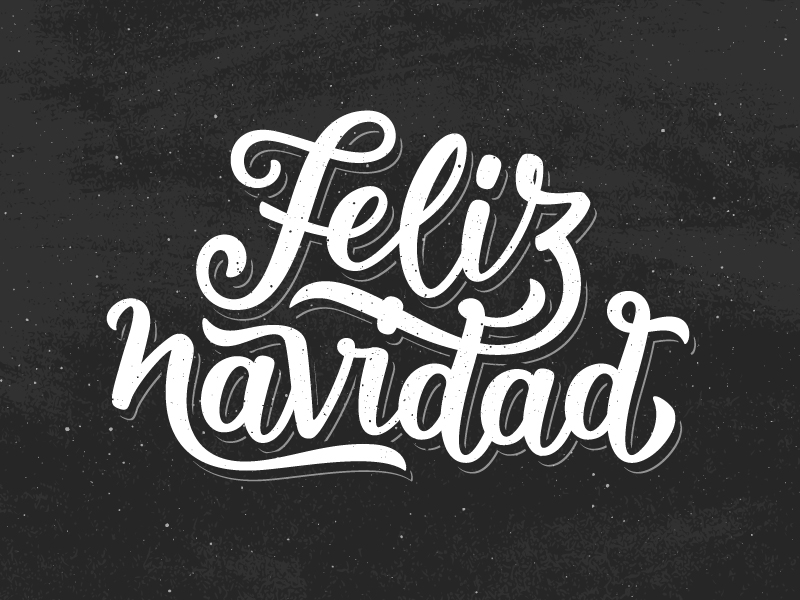 Feliz Navidad Lettering by Yurlick on Dribbble