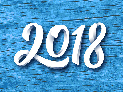 Modern Lettering For 2018 New Year