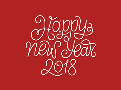 Lettering for New Year 2018 2018 background banner calligraphy card design greeting happy lettering new year typography