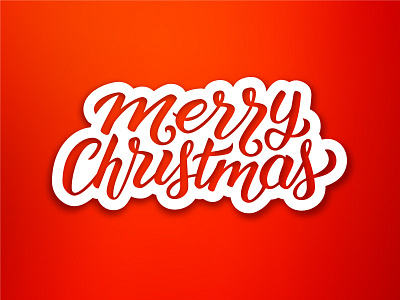 Merry Christmas! calligraphy carving christmas greeting card greetings lettering merry new year paper cut sticker typography