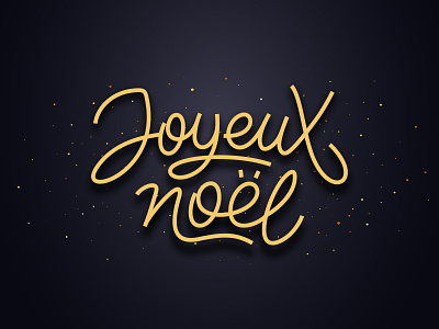 Joyeux Noel! calligraphy card christmas greeting joyeux lettering merry noel text typography