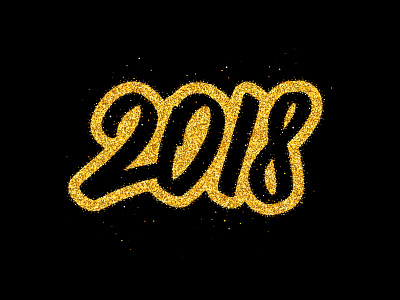 Happy New Year 2018 2018 calligraphy card design greeting lettering new year text typography vector