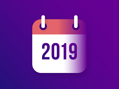 Calendar Icon for 2019 New Year 2019 banner calendar card design greeting happy new year icon logo new year sign vector