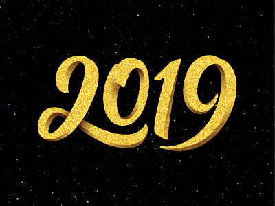 Happy New Year 2019 lettering 2019 3d banner calligraphy card design for sale greeting lettering new year poster text typography vector