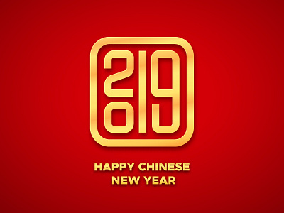 Happy Chinese New Year 2019 card design 2019 background banner card chinese design for sale greeting happy illustration lettering logo new poster text typography vector year