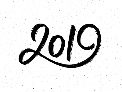 Happy New Year 2019 calligraphy
