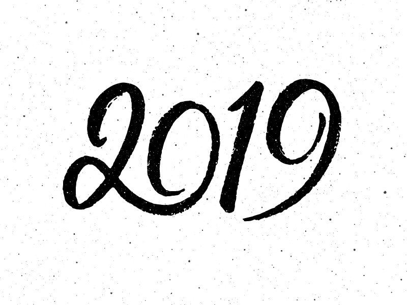 2019 calligraphy for New Year greeting cards type background new banner year happy for sale number 2019 vintage poster new year text greeting calligraphy design card vector lettering typography