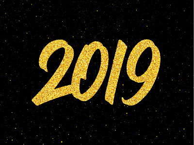 Happy New Year 2019 poster design