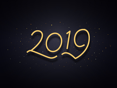 Happy New Year 2019 2019 background banner calligraphy card design for sale greeting happy illustration lettering new new year number poster text type typography vector year