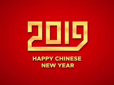 Happy Chinese New Year 2019 2019 background banner card chinese design for sale greeting greeting card happy lettering new new year poster text type typography vector year year of the pig