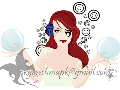 woman with balls by greeshmam d3hm6cs fullview balls girl illustration