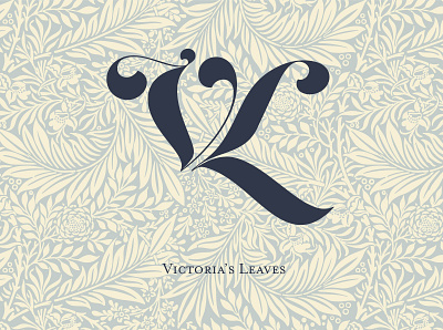 Victoria's Leaves Logo floral florist logo warmup