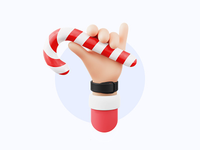 Happy Holidays – 3D Hand 🎅🏼 3d 3d art 3d graphic blender christmas clean cute design hand hands holidays illustraion minimal santa simple xmas