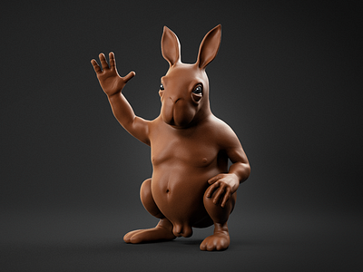 Easter Bunny 3d bunny character chocolate easter maya rabbit render sculpting vray zbrush