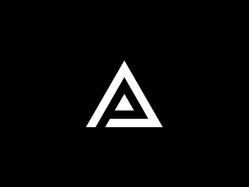 Adrian Przetocki Logo personal identity initials brand identity personal triangle minimal simple logotype logo branding