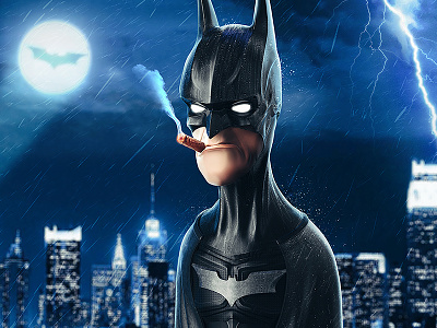 Batman 3D model bat batman character design dark knight gotham illustration keyshot photoshop superhero zbrush