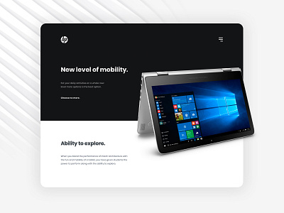 HP Envy x360 – Landing Page clean design landing page layout minimal typogaphy ui ux vector web design