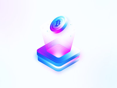 Isometric bitcoin wallet bitcoin bright clean color cryptocurrency design illustration isometric isometric design minimal modern