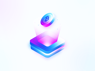 Isometric bitcoin wallet