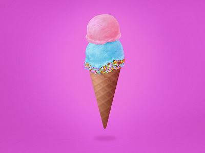 Ice cream drawing food freezed illustration ipad sweet