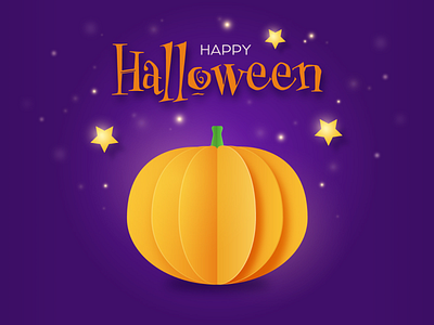 Card "Happy Halloween" 🎃 adobe illustrator banner card happy halloween horrors illustration poster pumpkin vector