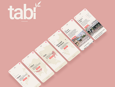 Tabi Travel App design typography ui ux