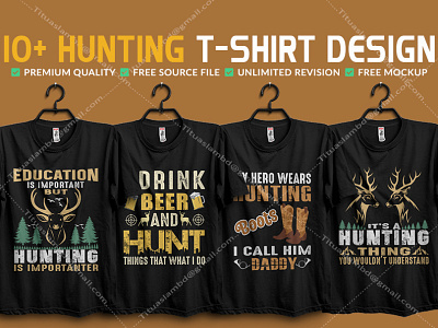 HUNTING T-Shirt Design Bundle