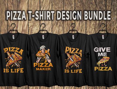 Pizza lover t-shirt design Bundle behance brand design brand identity custom t shirt design custom t shirts dribbble illustration italian food logo pizza pizza app pizza hut pizza logo pizza menu trendy design typography typography design vector