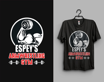 Gym Fitness T-Shirt Design behance brand design brand identity branding gym fitness illustration logo modern logo trendy design typography vector