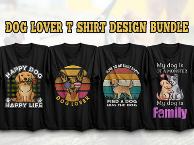 Dog Lover T-shirt Design Bundle.