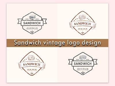 Sandwich Vintage Logo Design Bundle