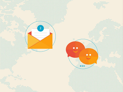 Part 3 bubbles chat chat bubble email envelope flat icons illustration map