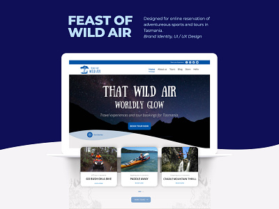 Feast of wild Air - Website adventure mockups webdesign