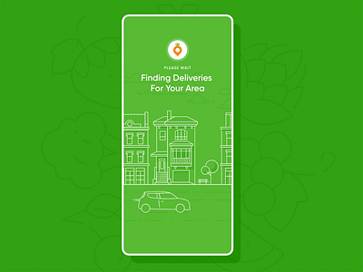 Grubbage :: Loading Animation adobe xd animation app car delivery driver eat food gig green loading loading animation location order product design web web design