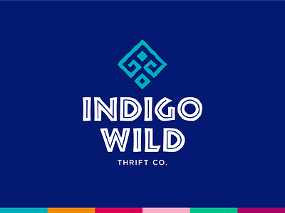 Indigo Wild Logo branding color palette cultural design graphic design logo logo mark moroccan typography vector
