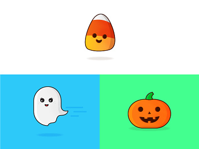 Halloween Characters candy corn character ghost halloween pumpkin spooky