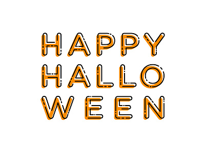 Happy Halloween! halloween lettering offset stacked type typography