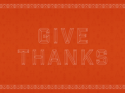 Happy Thanksgiving give lettering lines pattern thankful thanks thanksgiving type typography vintage