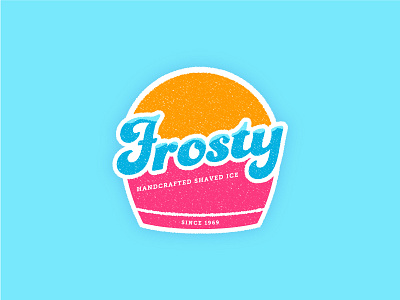Frosty Handcrafted Shaved Ice 12 branding bright christmas days frosty handcrafted holidays logo shaved ice snowman xmas