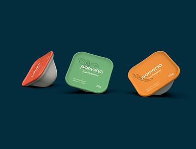 Pomona capsule package branding design icon illustration logo