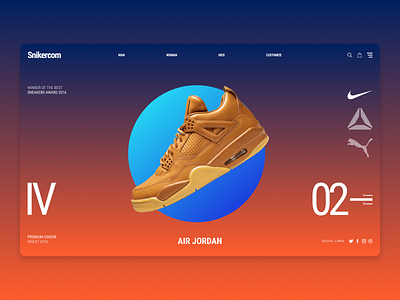 Sneakers website concept branding clean design figma flat landing page sneaker sport ui ux web website