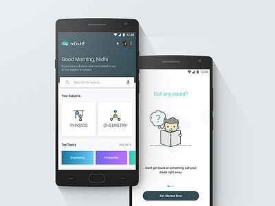 Doubt app Screens